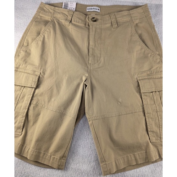 Saddlebred Other - NWT Saddlebred Cargo Men's Shorts - Size: 32 -‎ Tan Khakis Comfort CottonBlend